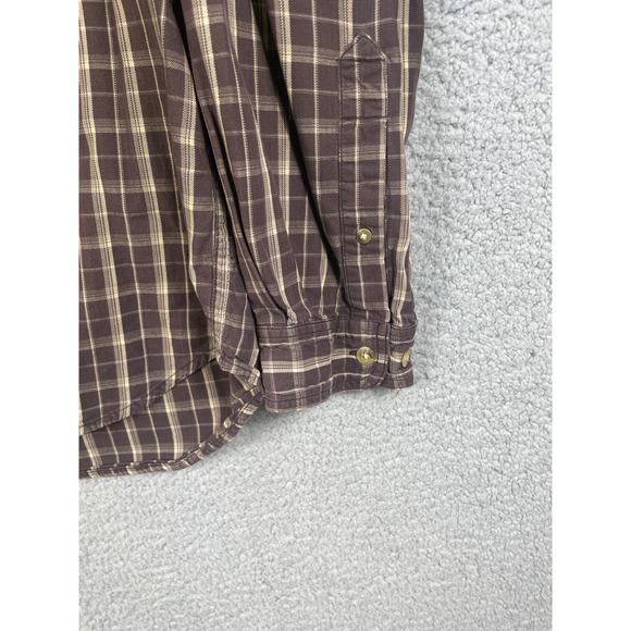 Columbia Men's Brown Plaid Button Up Long Sleeve Shirt Size L - Picture 9 of 9